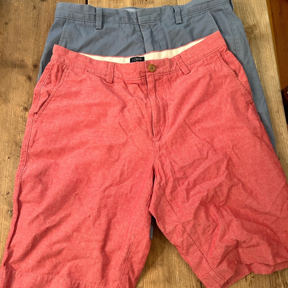 Two J crew 32 shorts
